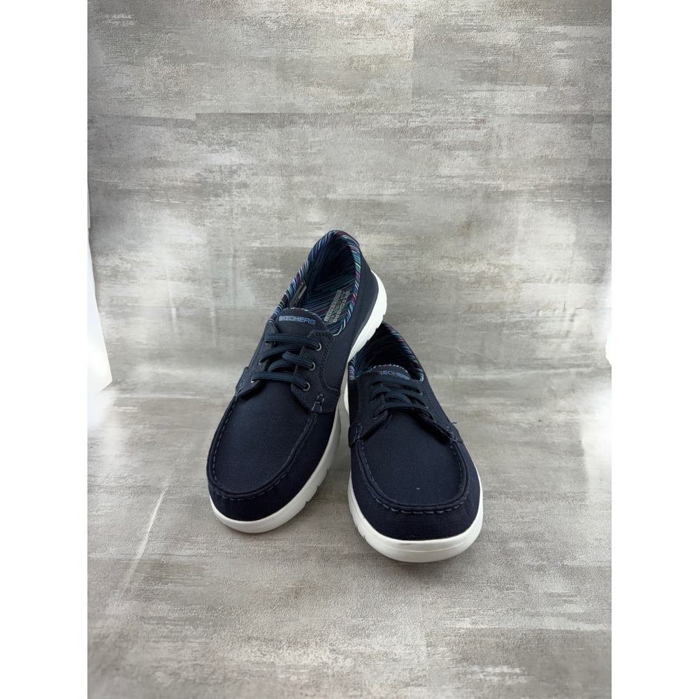 Skechers Women On-the-GO Flex Comfort Navy Boat Shoes 136457 Size 8.5